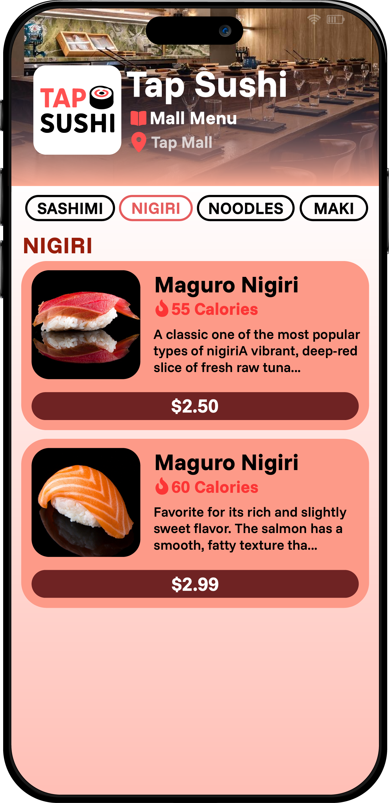 Digital Restaurant QR Menu displayed on a smartphone